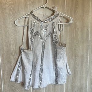 Sequined free people tank